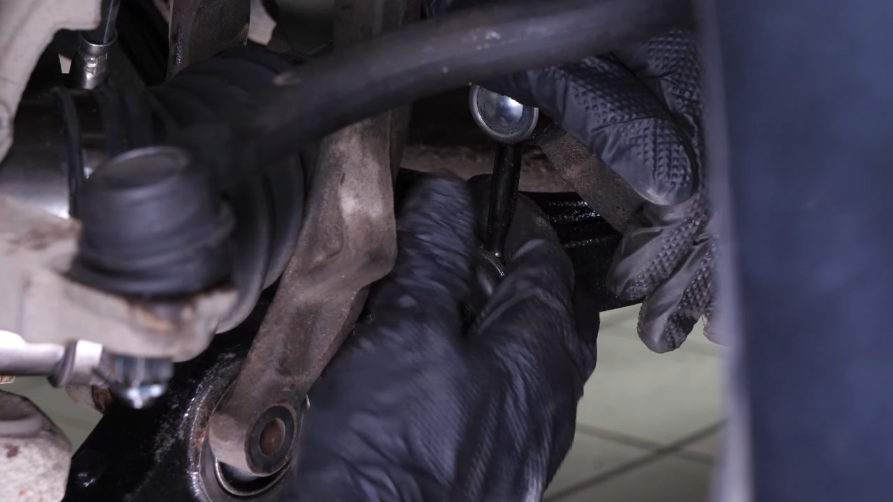 Put the sway bar end link back