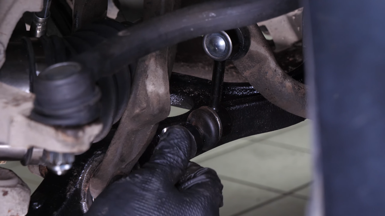 Put the sway bar end link back