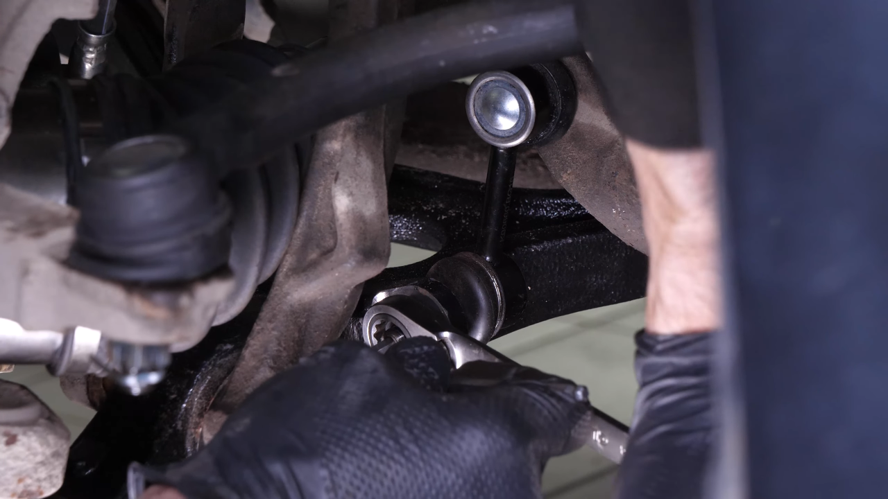 Put the sway bar end link back