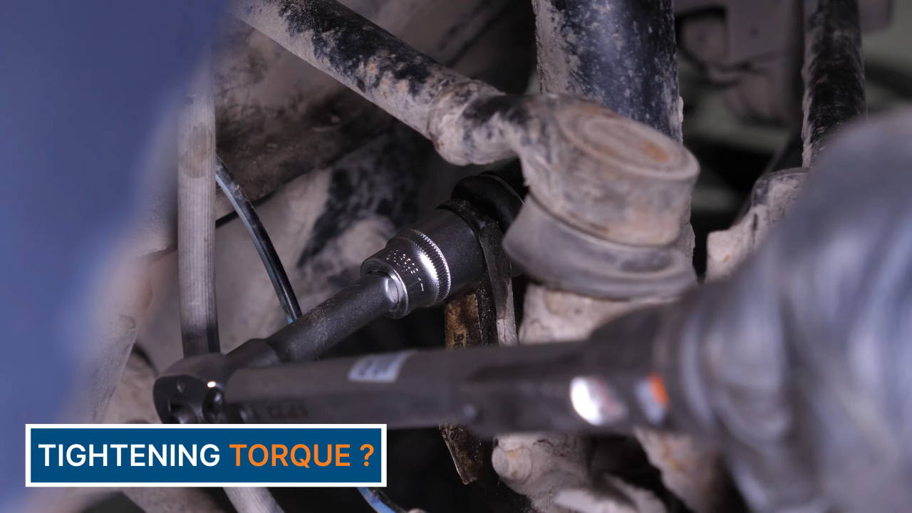 Install the new sway bar end link