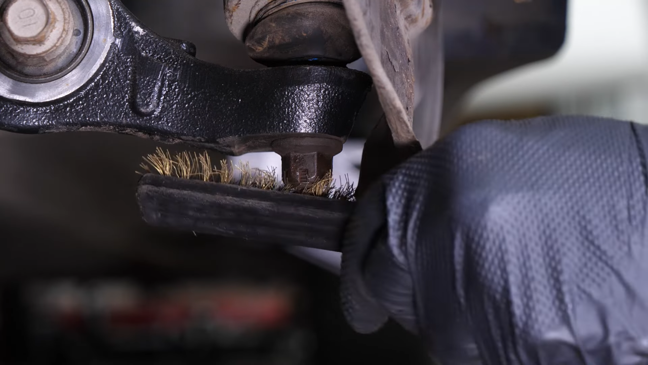 Remove the control arms ball joints