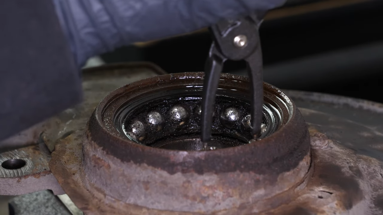 Remove the wheel bearing