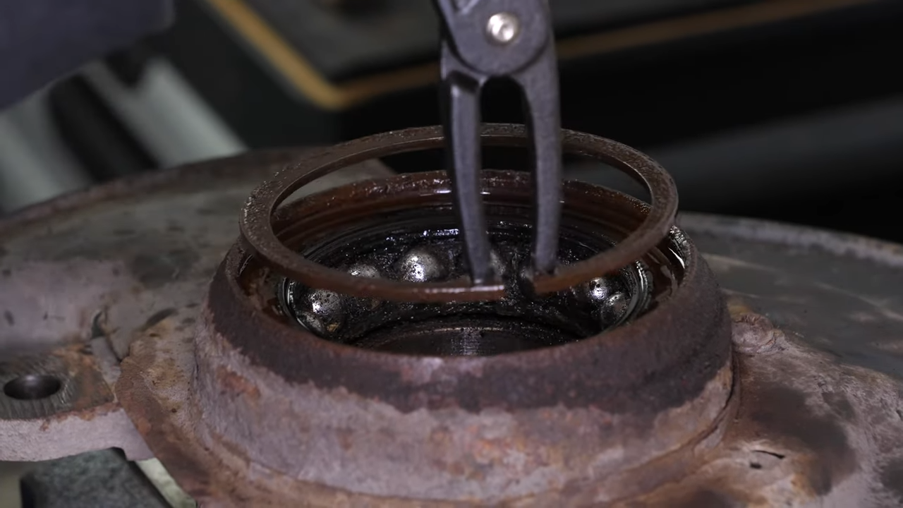 Remove the wheel bearing