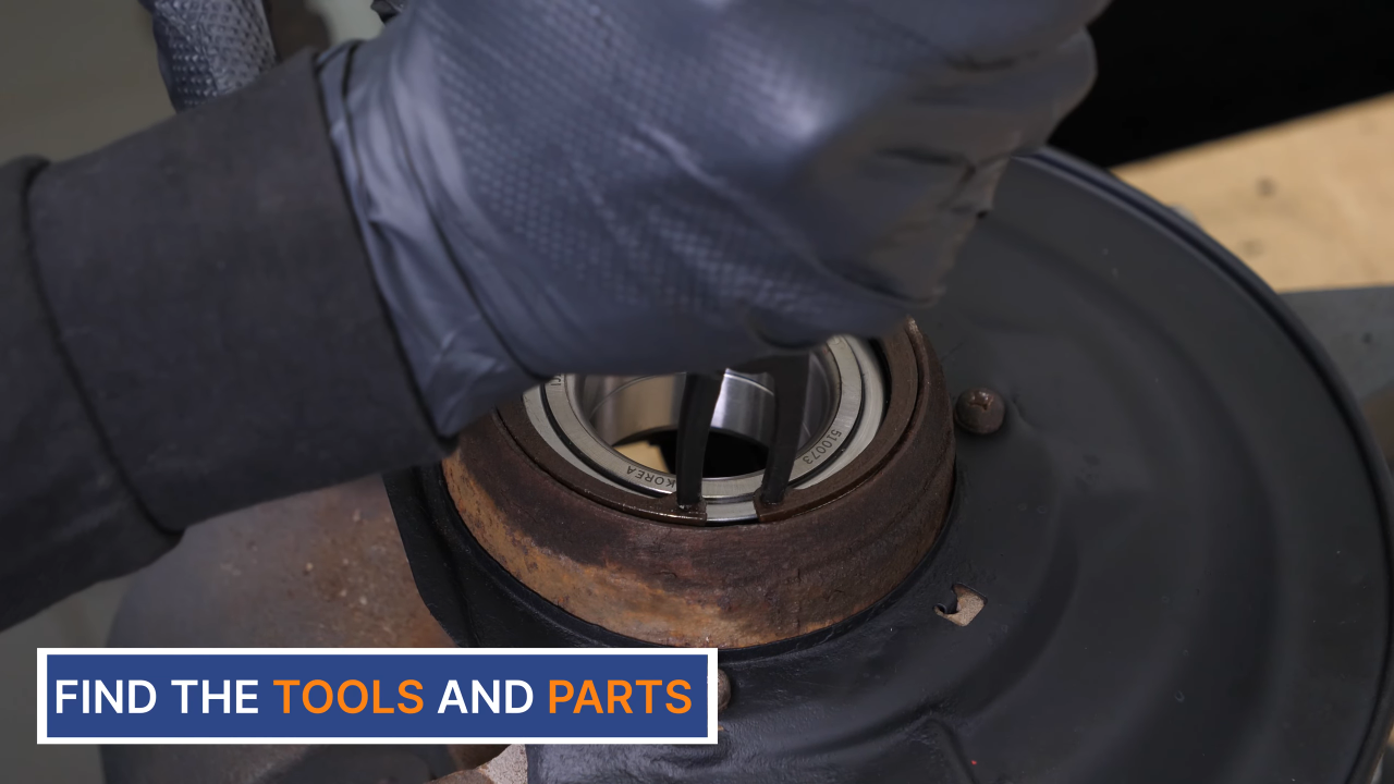 Put the wheel bearing back