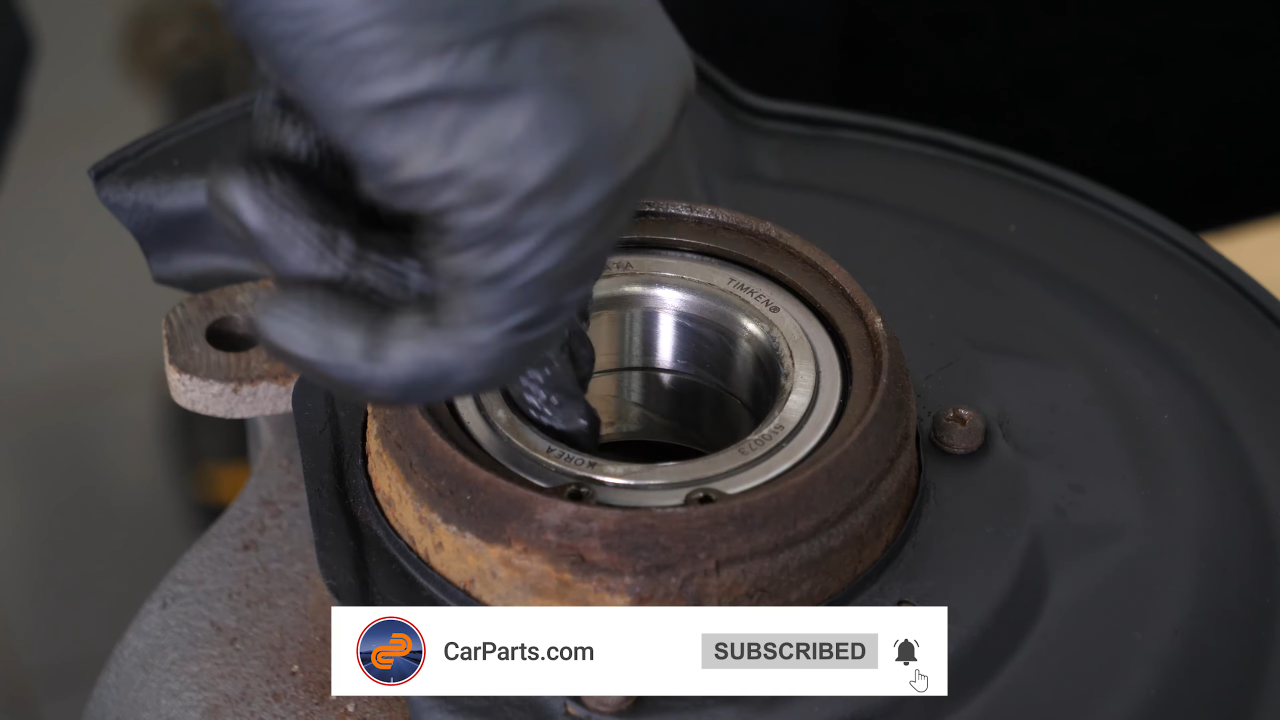 Put the wheel bearing back