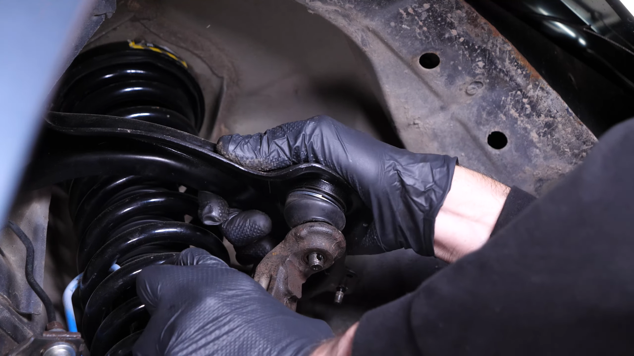 Put the wheel knuckle back