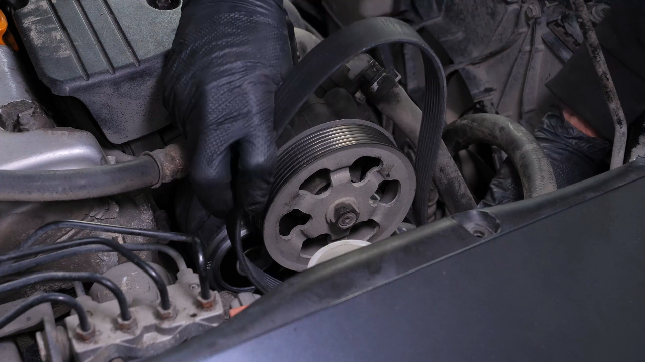 Put the serpentine belt back  