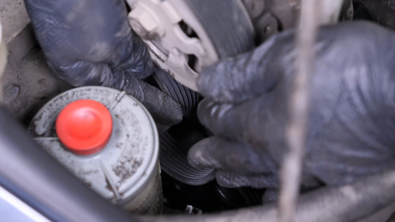 Put the serpentine belt back  