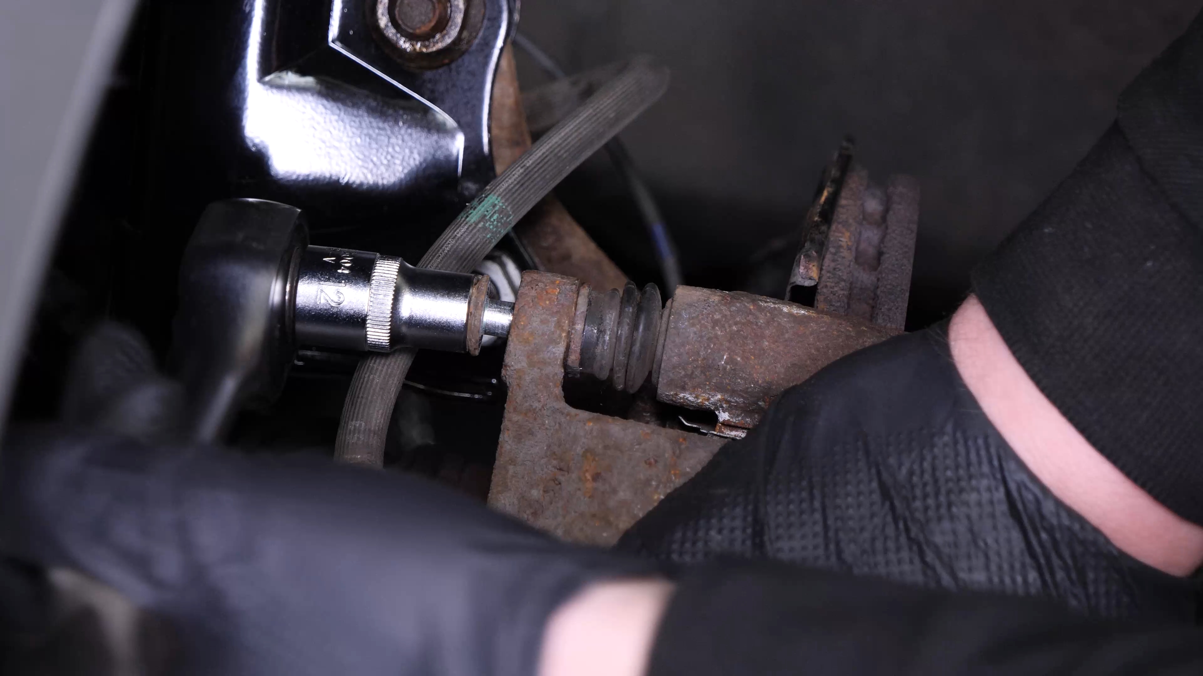 Remove the  brake caliper