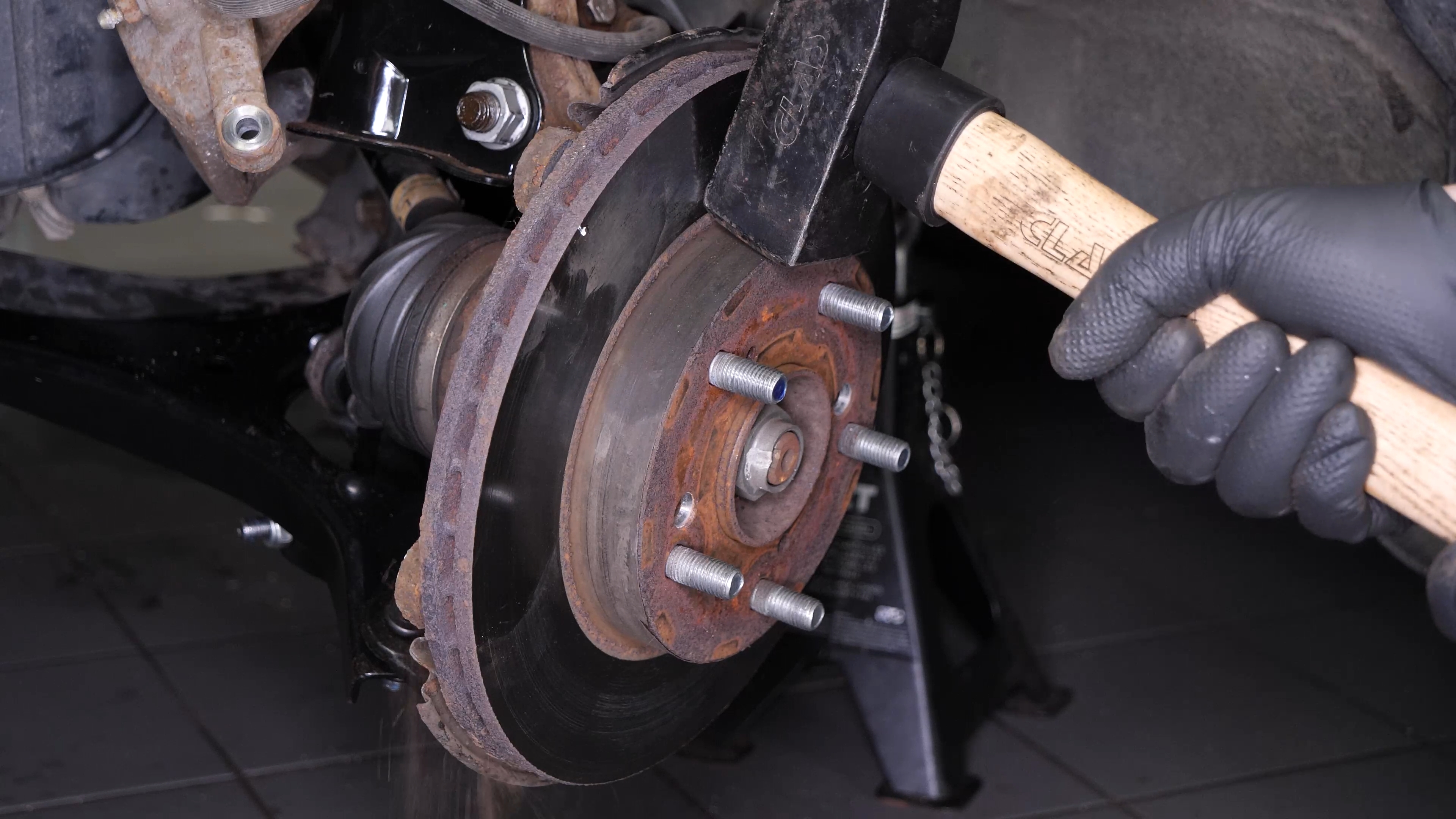 Remove the brake disc