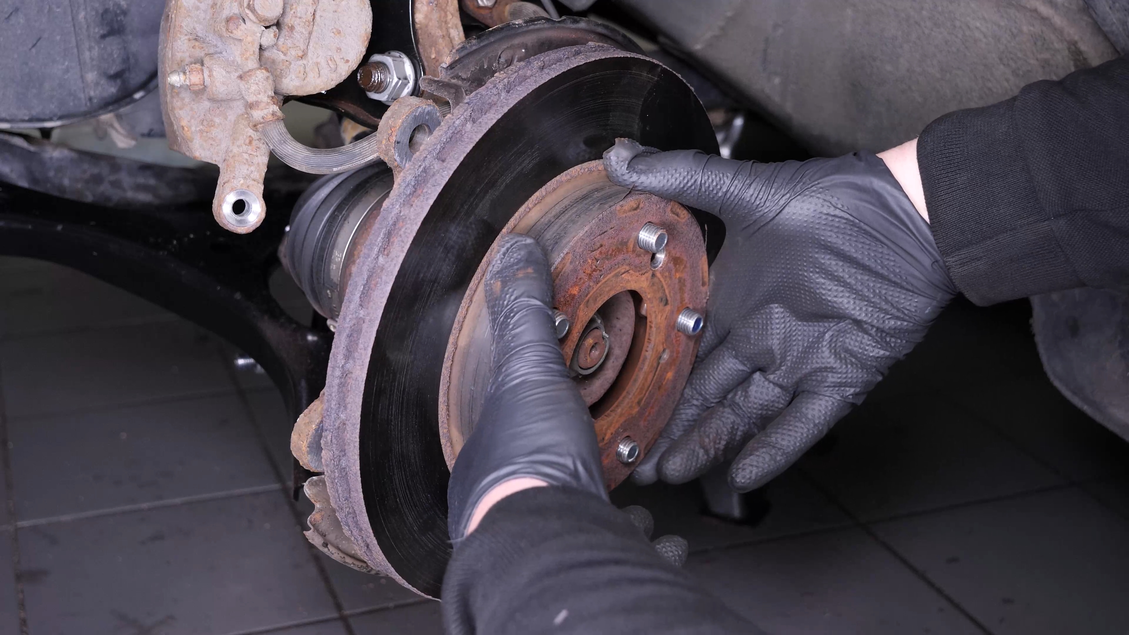 Remove the brake disc