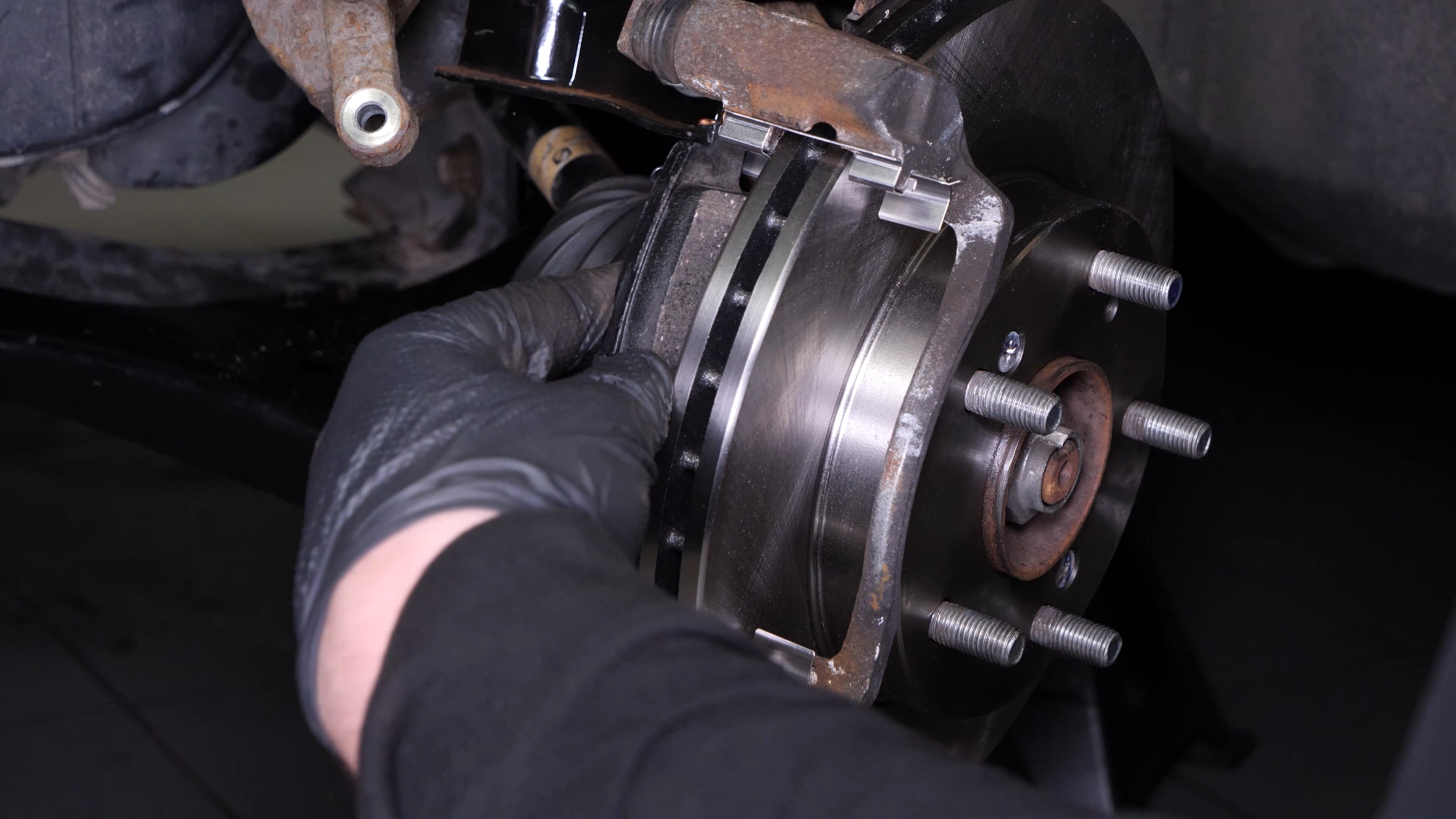 Place the new brake pads