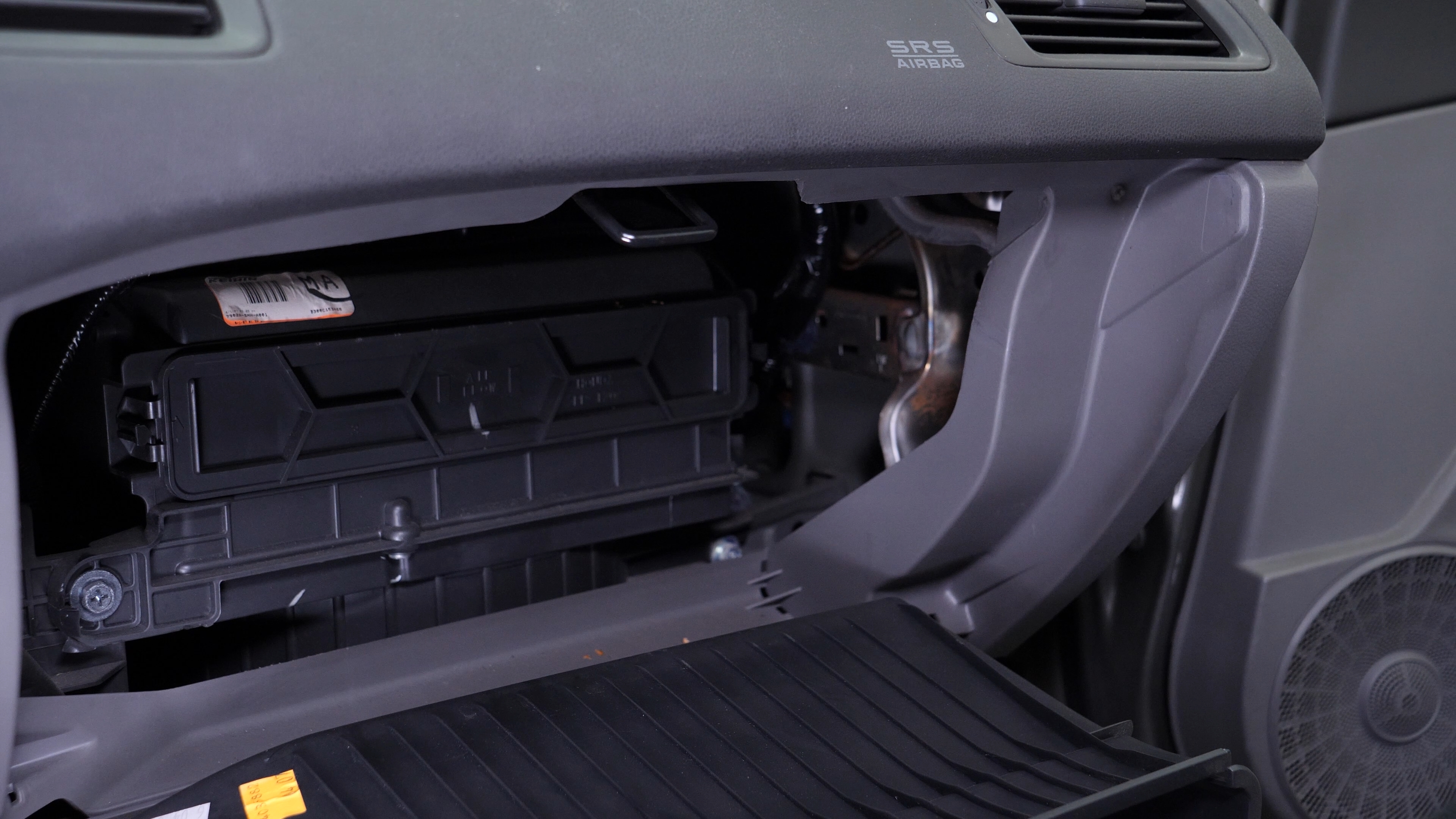 Locate the cabin filter