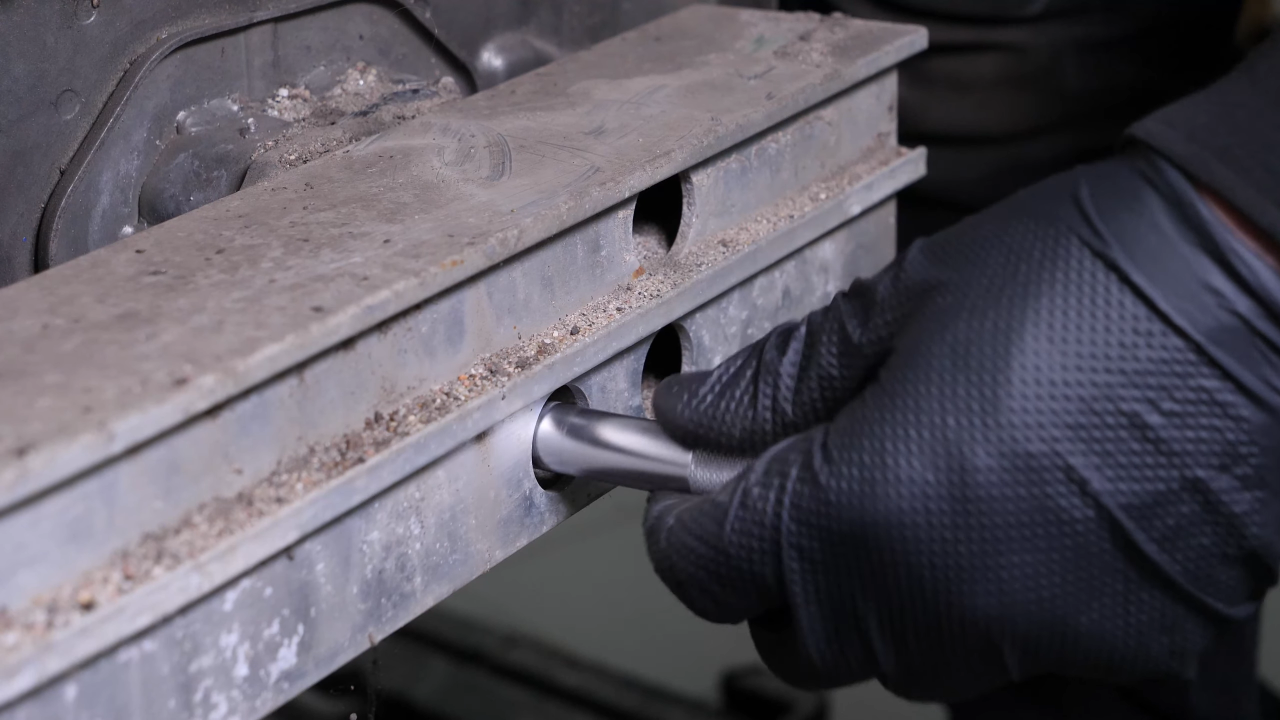 Remove the rear bumper reinforcement