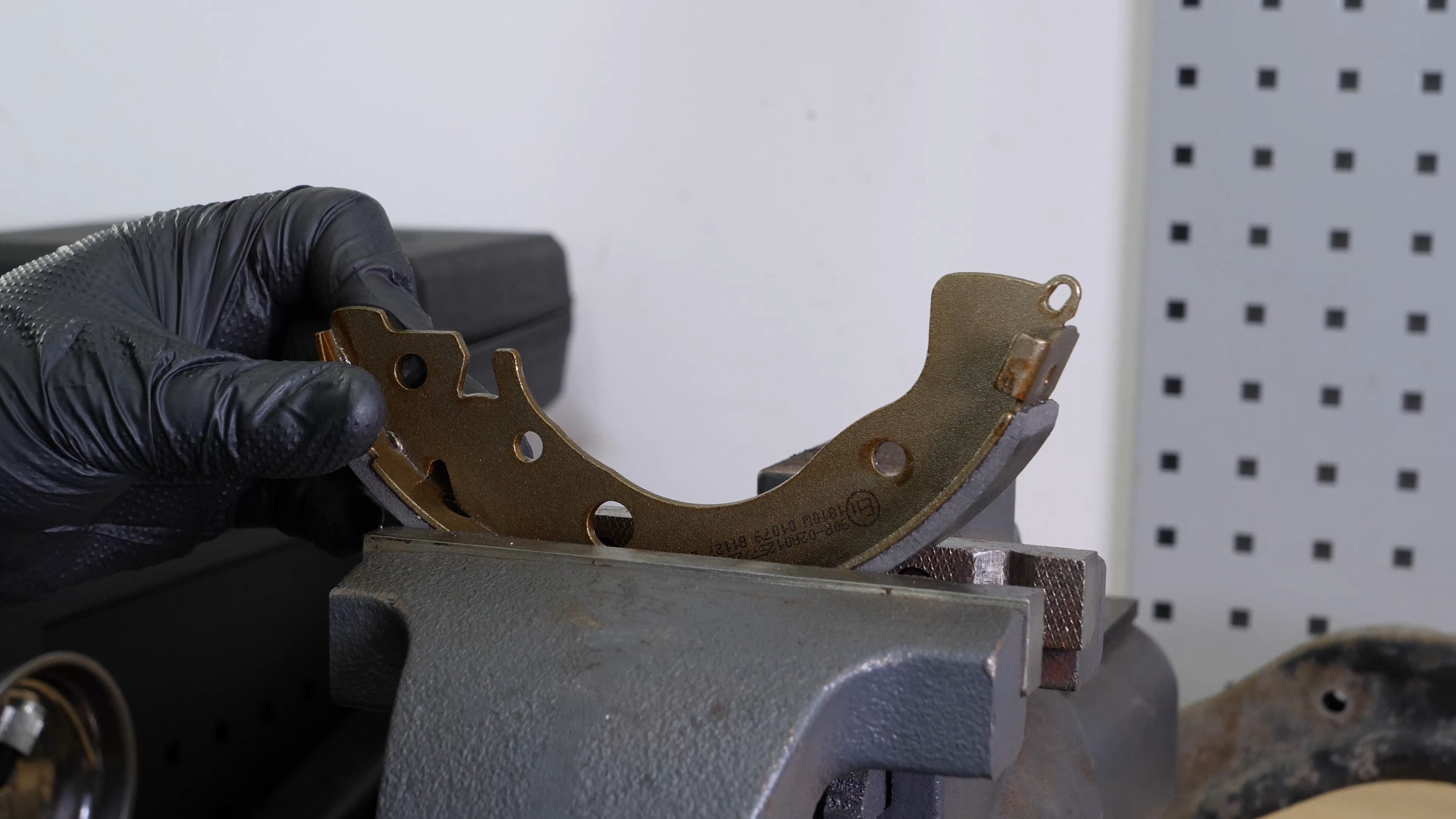 Put the parking brake lever back
