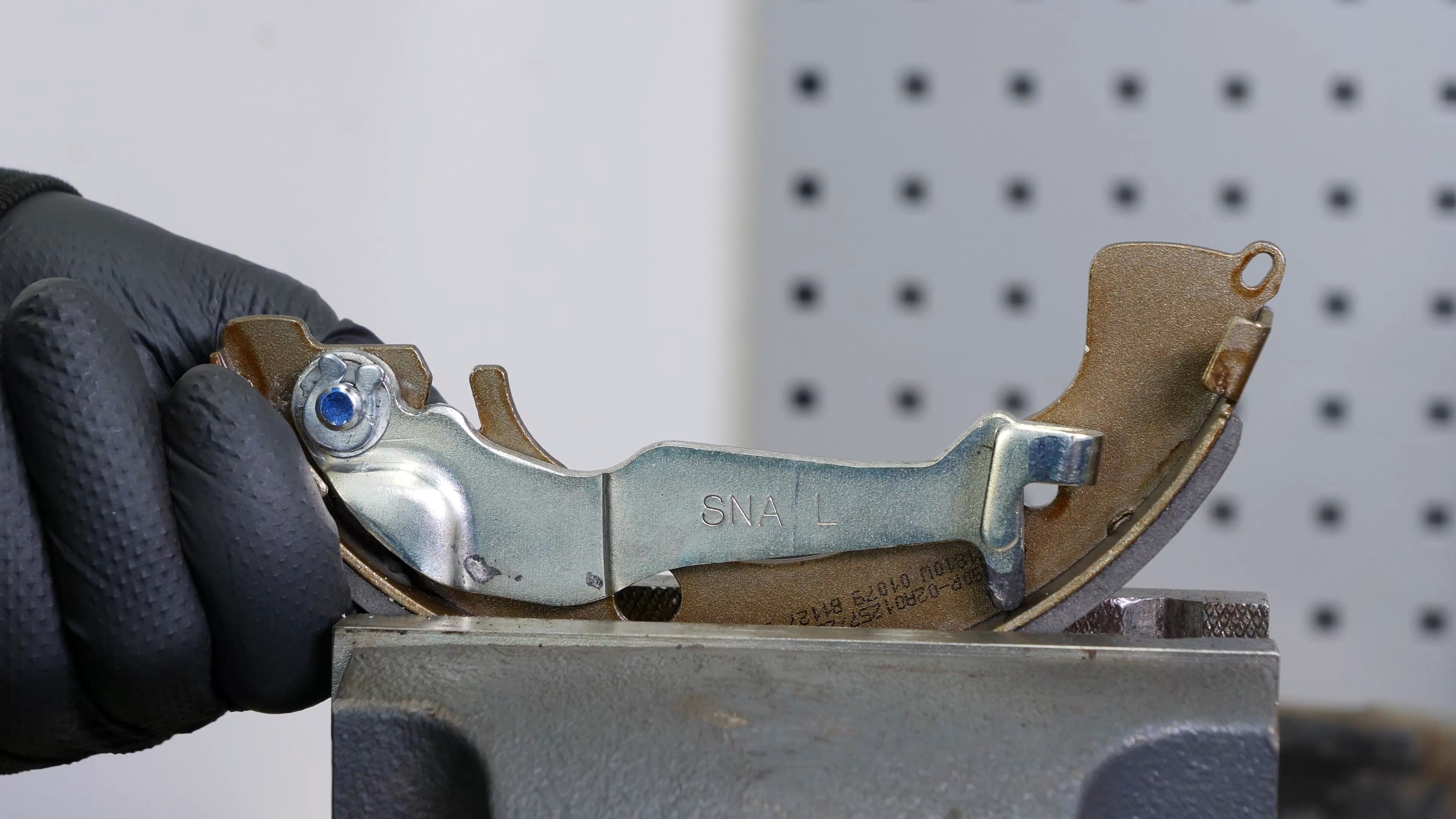 Put the parking brake lever back