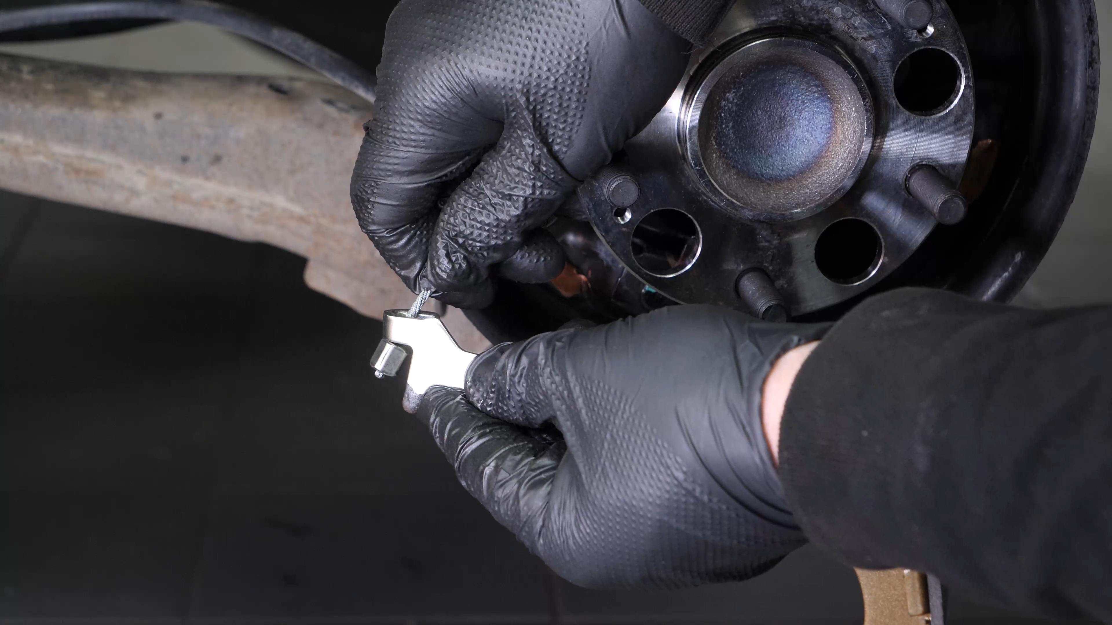 Put the parking brake lever back