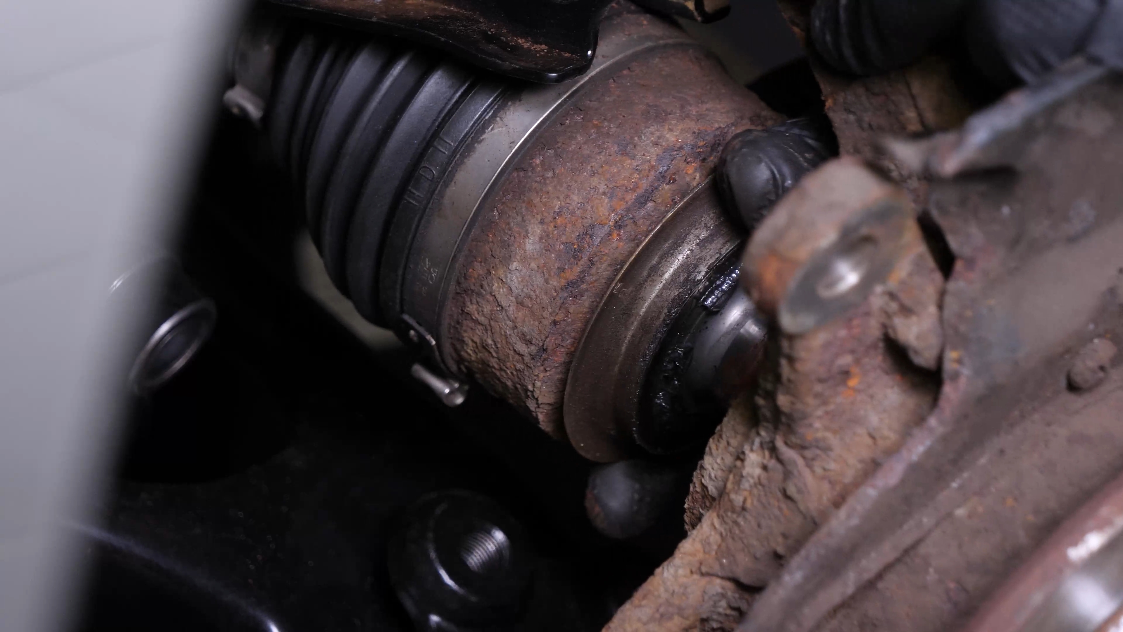 Remove the wheel knuckle