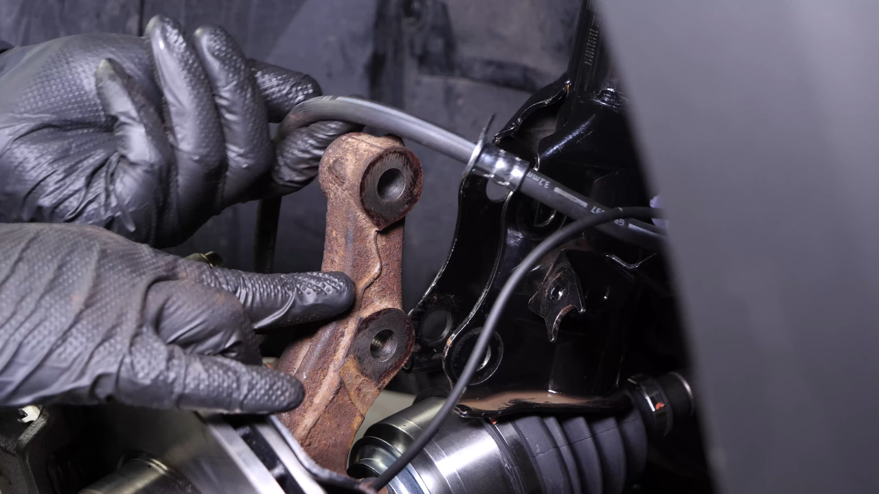 Put the wheel knuckle back in