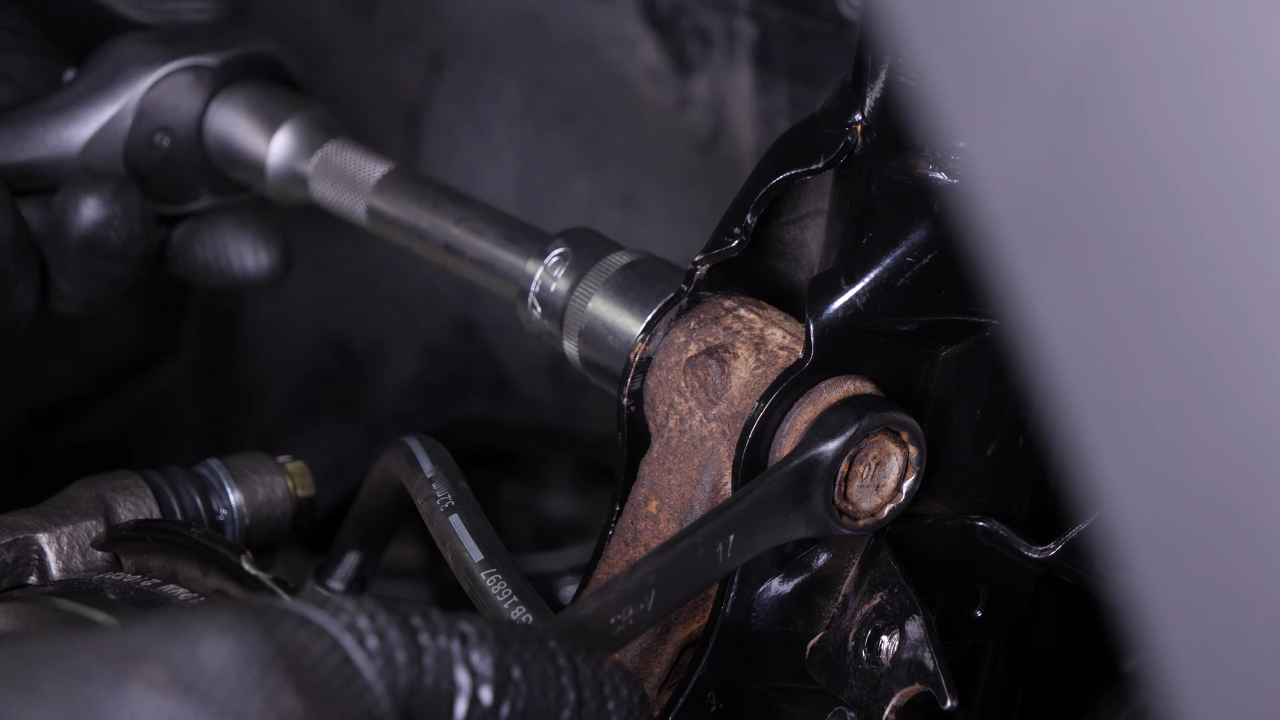 Put the wheel knuckle back in