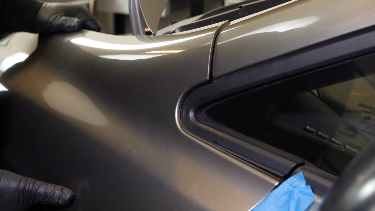 Align the fender with the hood