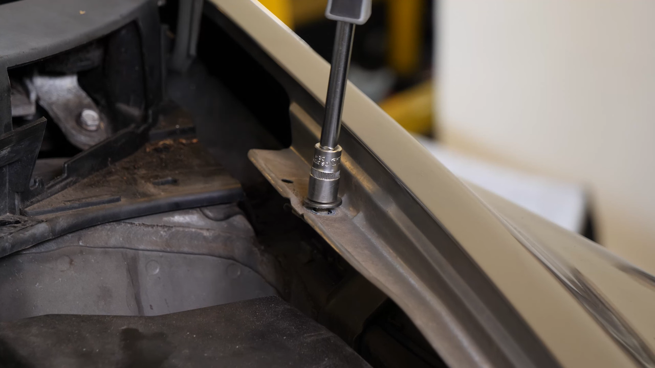 Align the fender with the hood