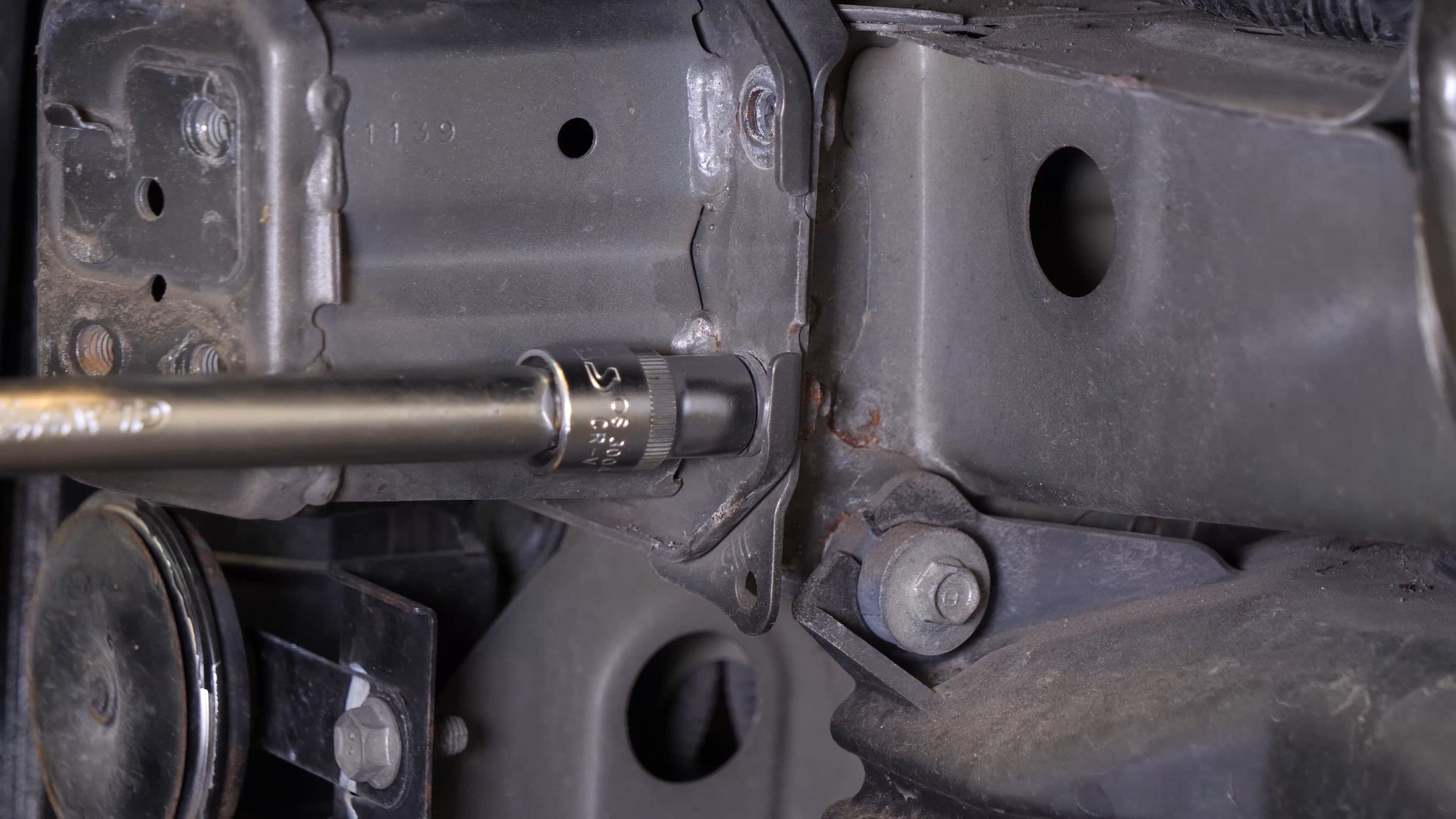 Remove the front  bumper bracket 