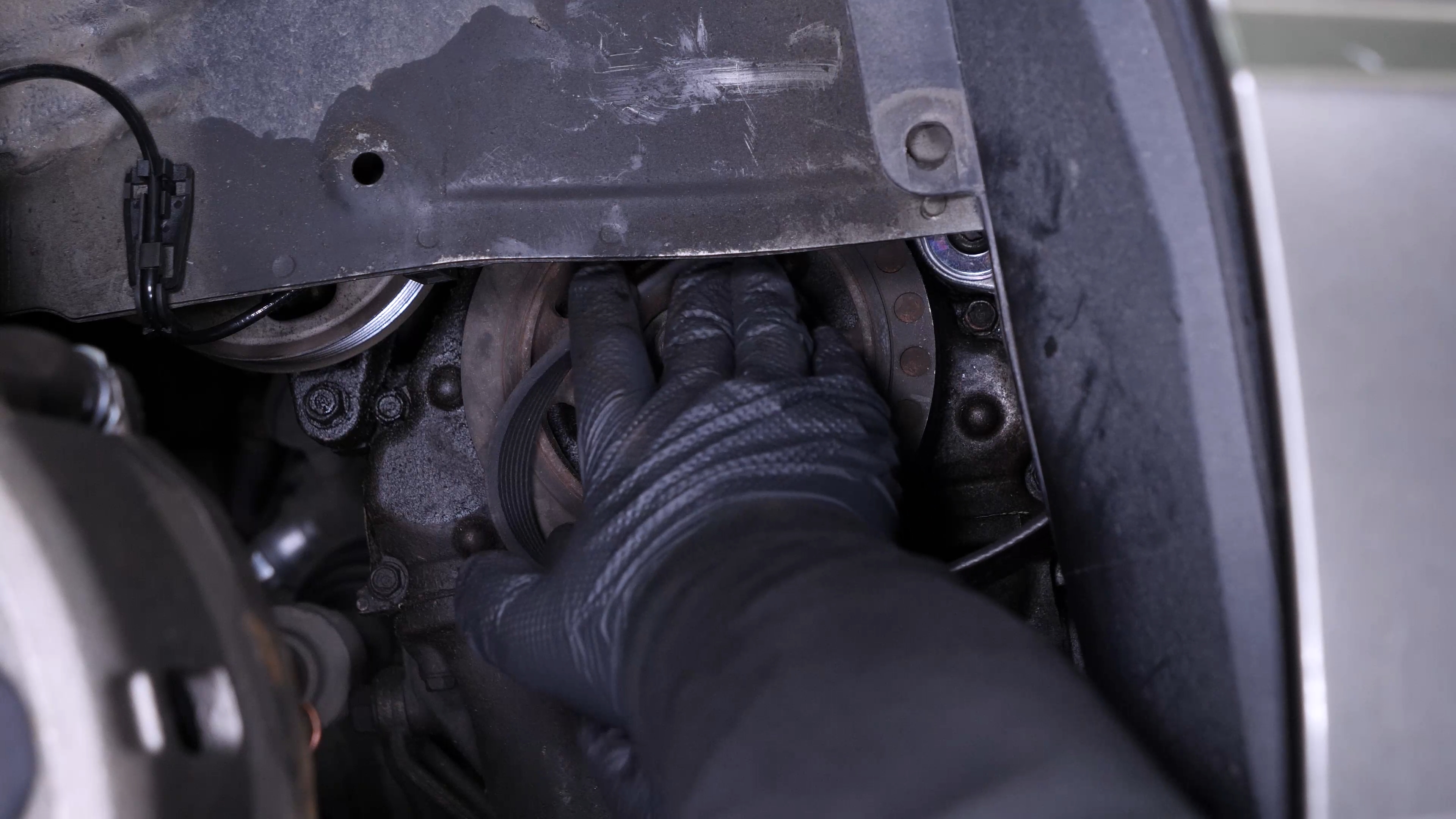 Put the serpentine belt back  