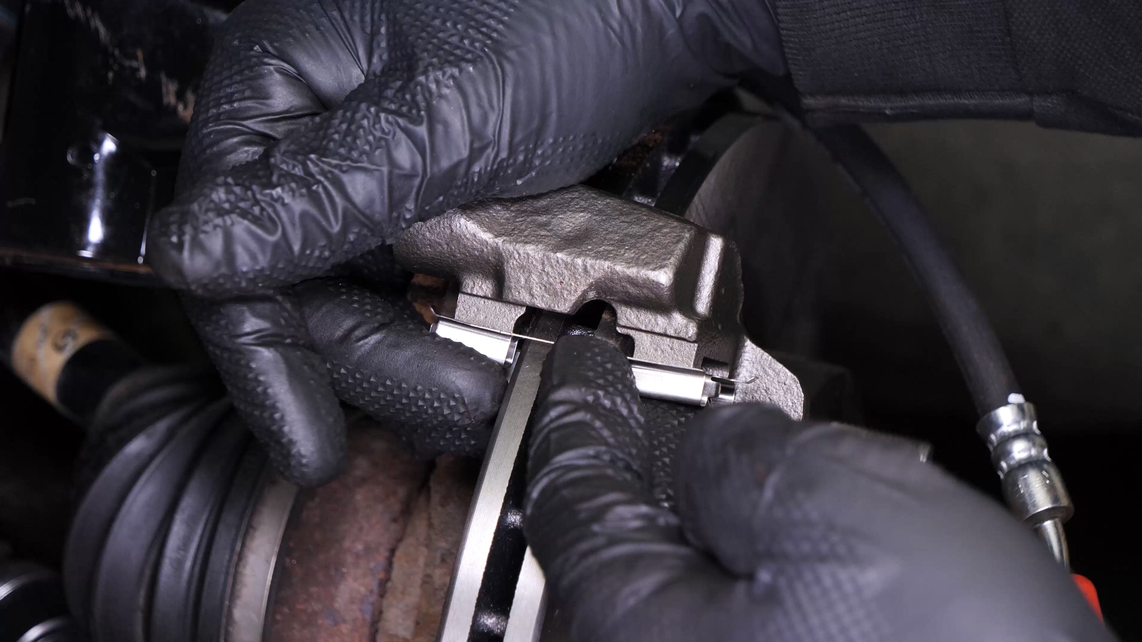 Place the brake pads