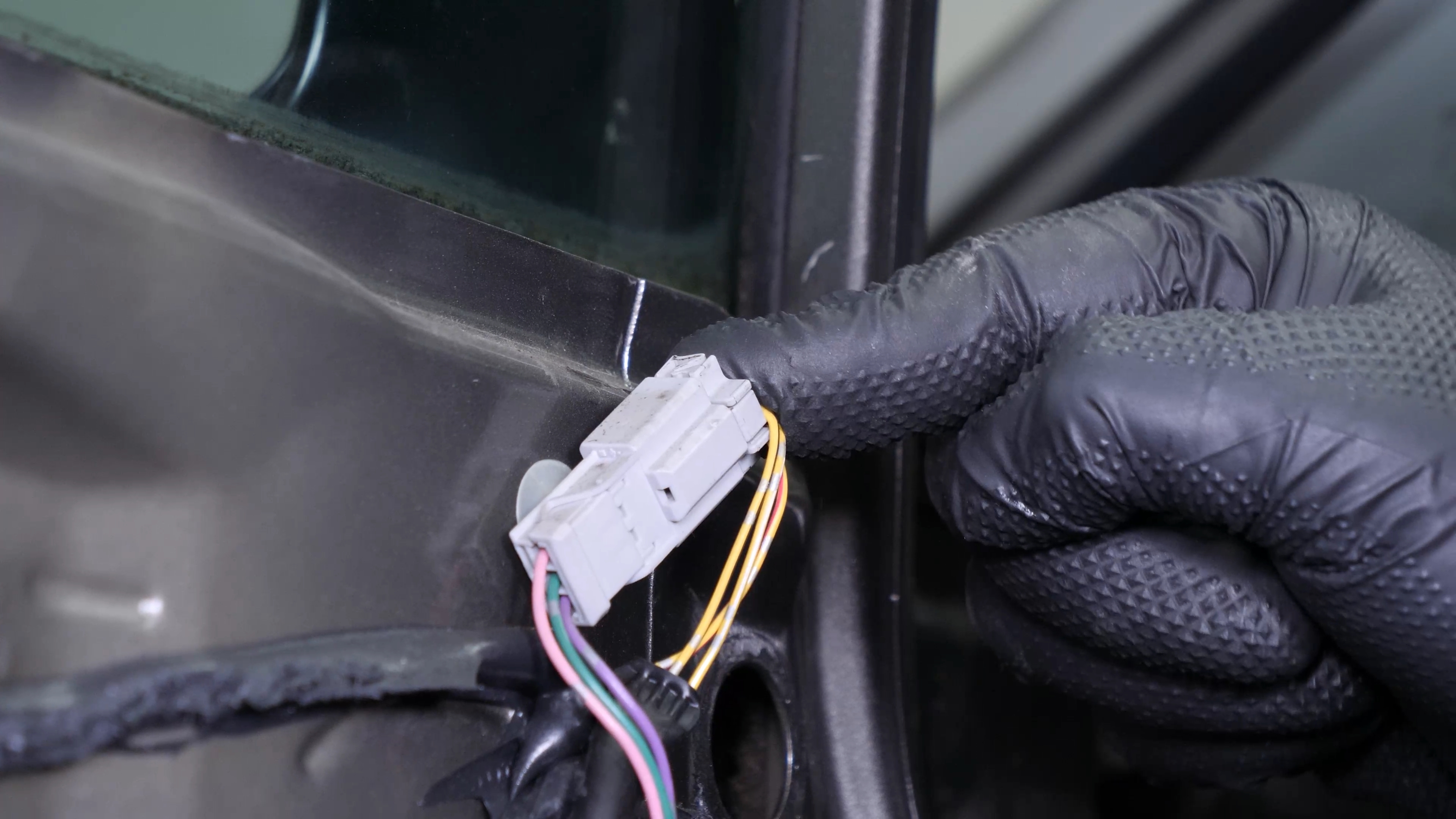 reconnect the side view mirror connector