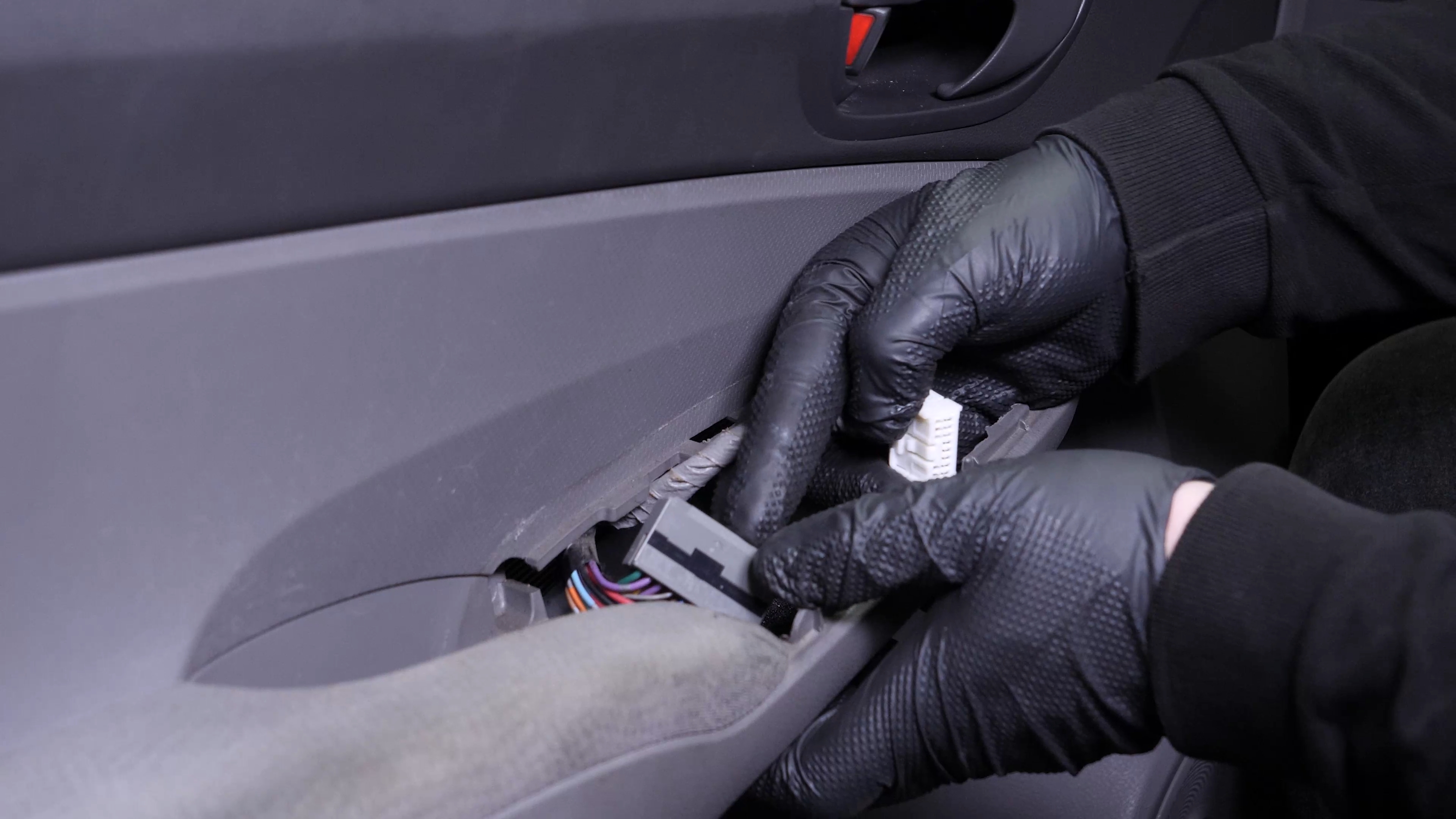 Put the door trim back