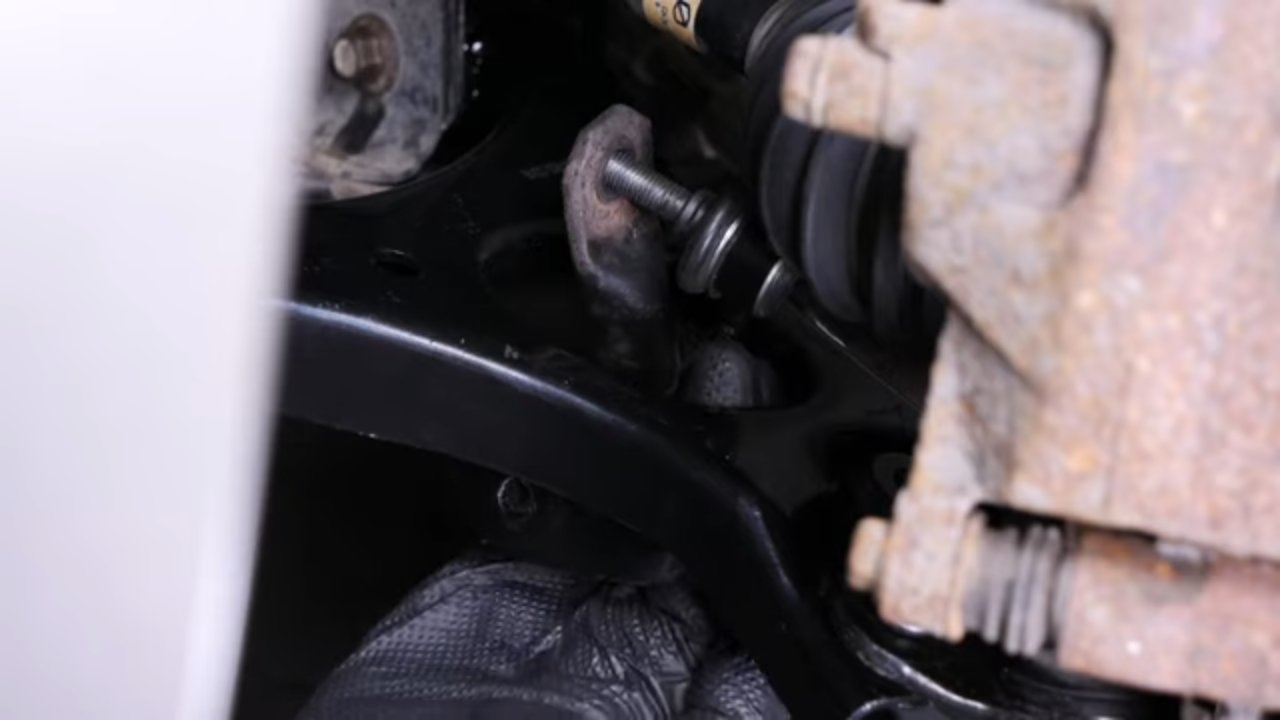 Put the sway bar end link back
