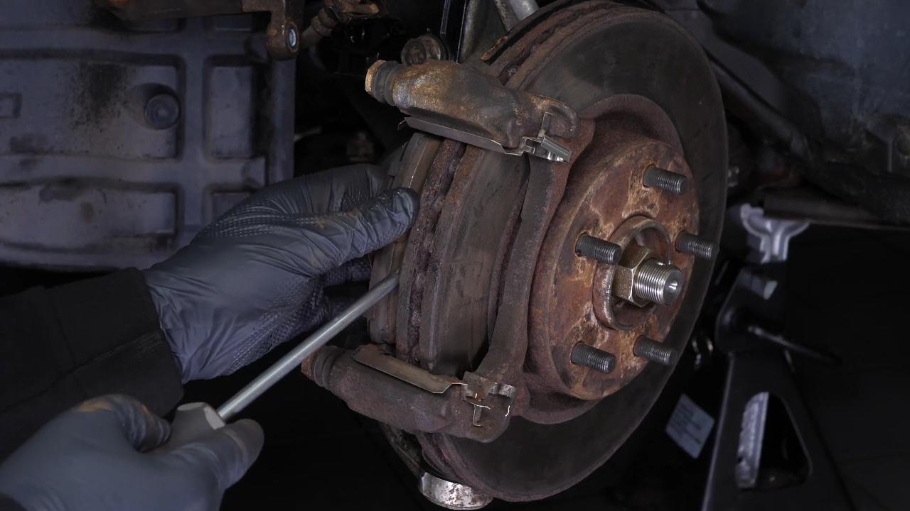 Remove the brake pads