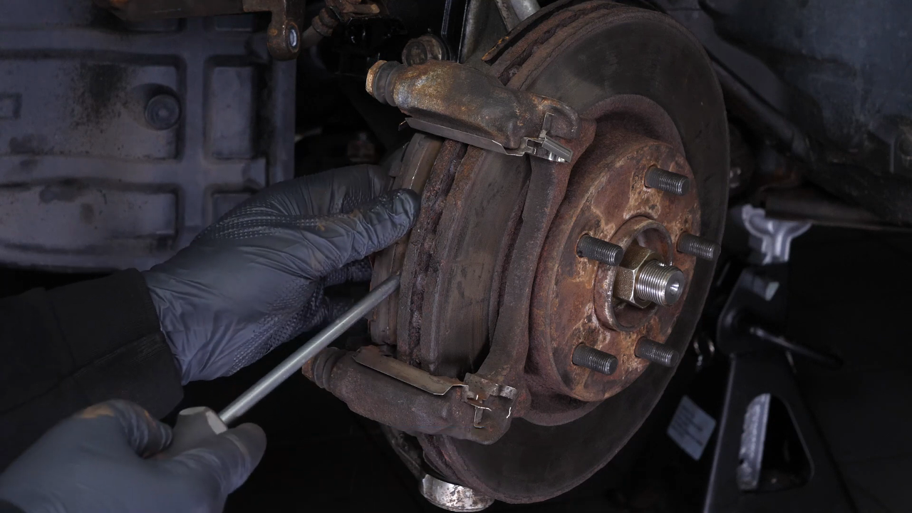 Remove the brake pads