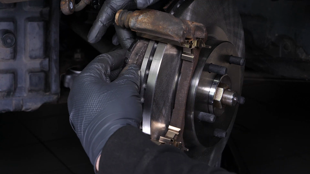 Place the new brake pads