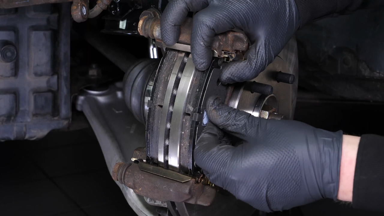 Place the new brake pads