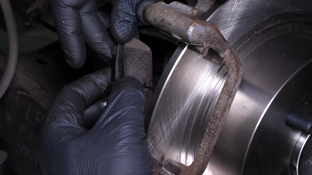 Place the new brake pads