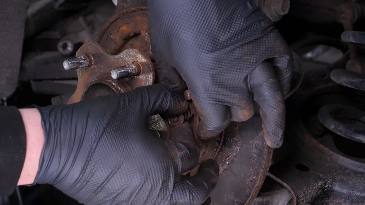 remove the rearward brake shoes