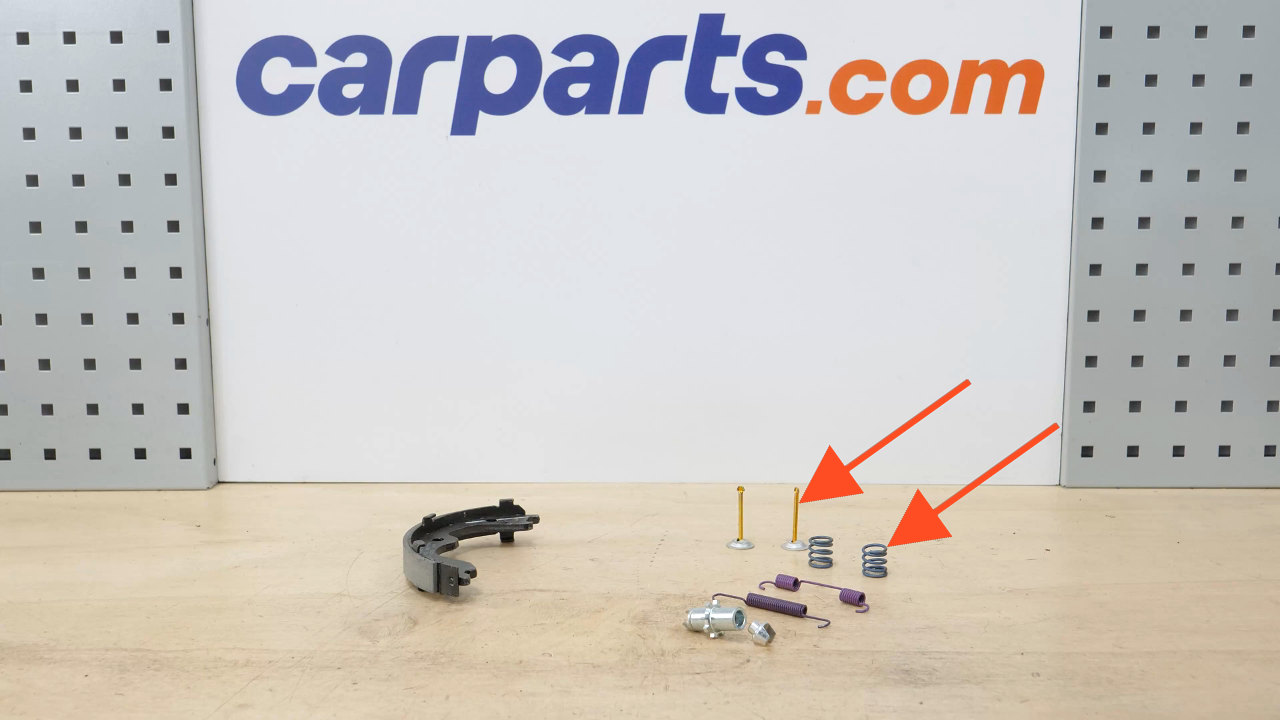 Install the rearward brake shoes