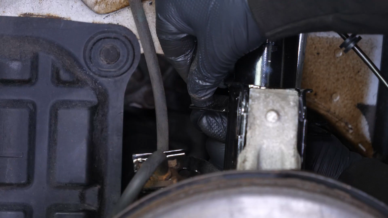 Disconnect the ABS and brake hose connectors