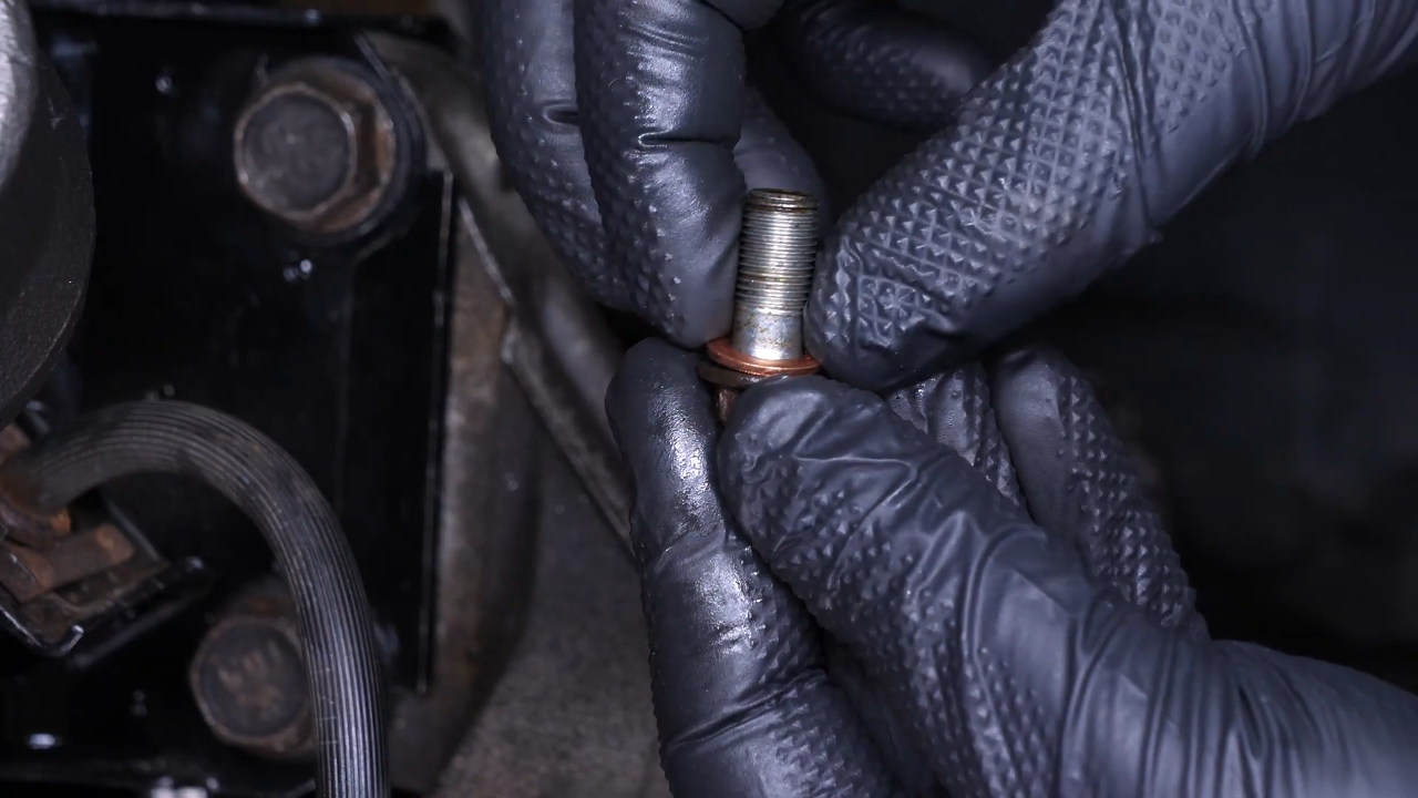 Put the new brake caliper back