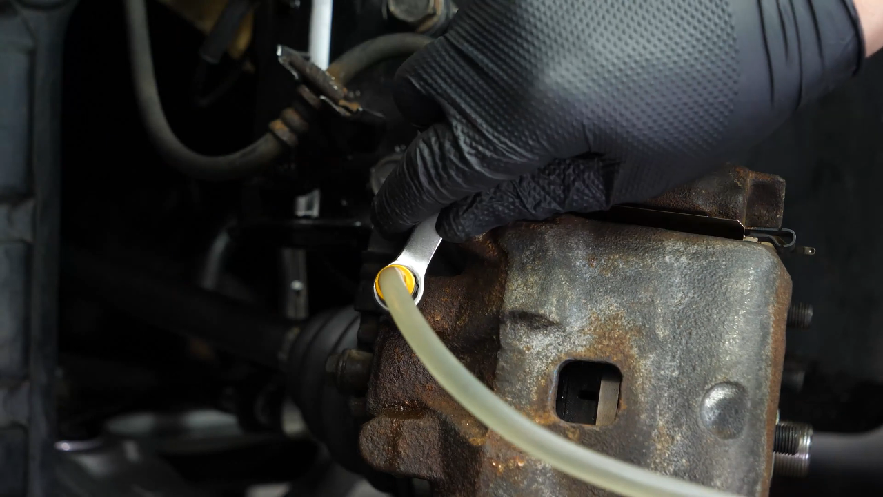 Bleed the brake fluid system