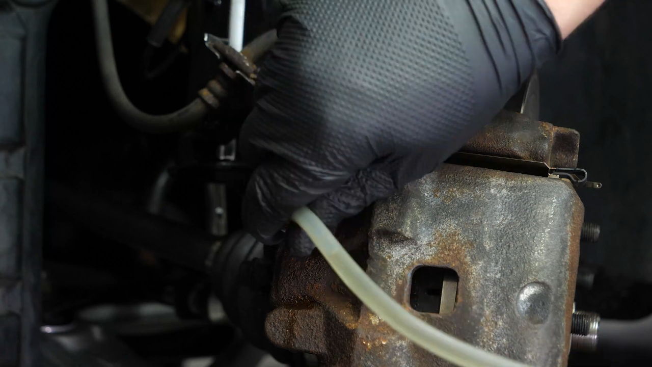 Bleed the brake fluid system