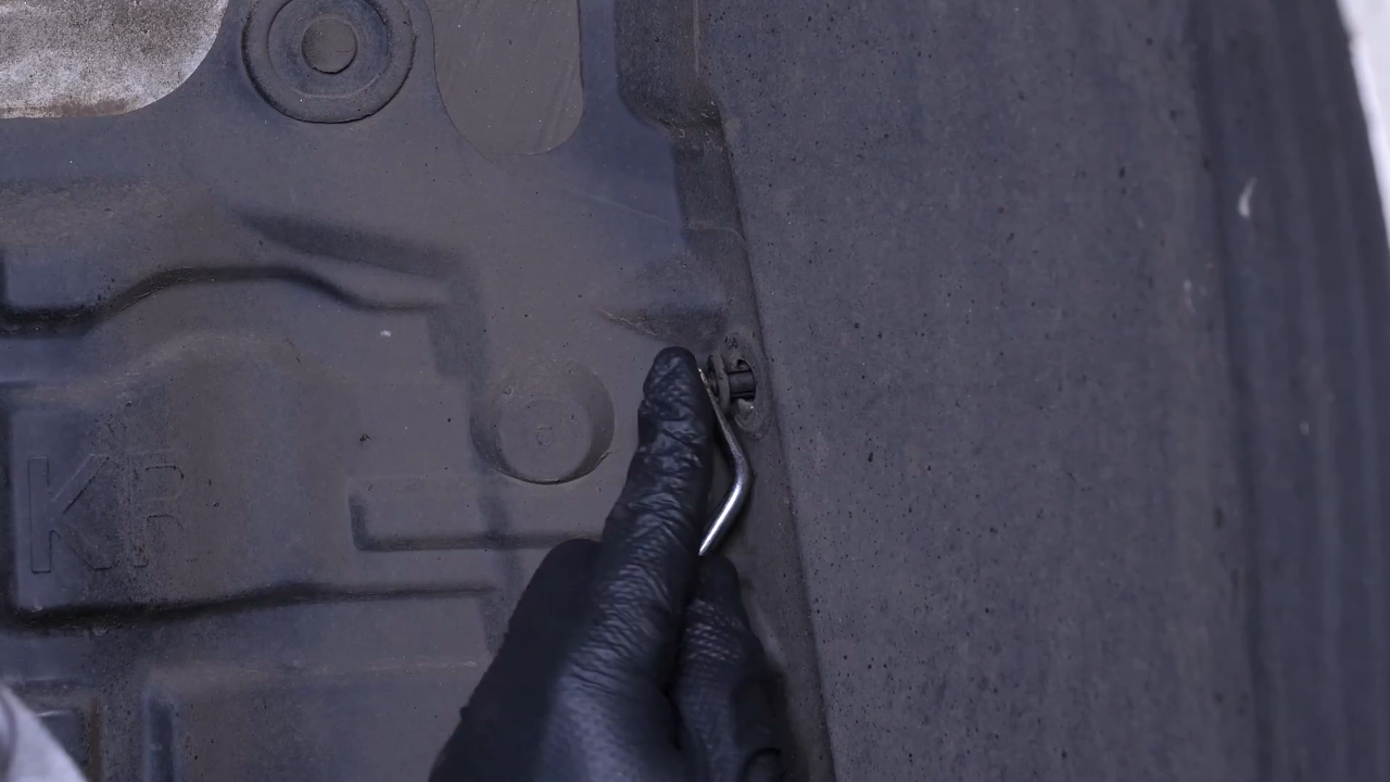 Access the oil filter