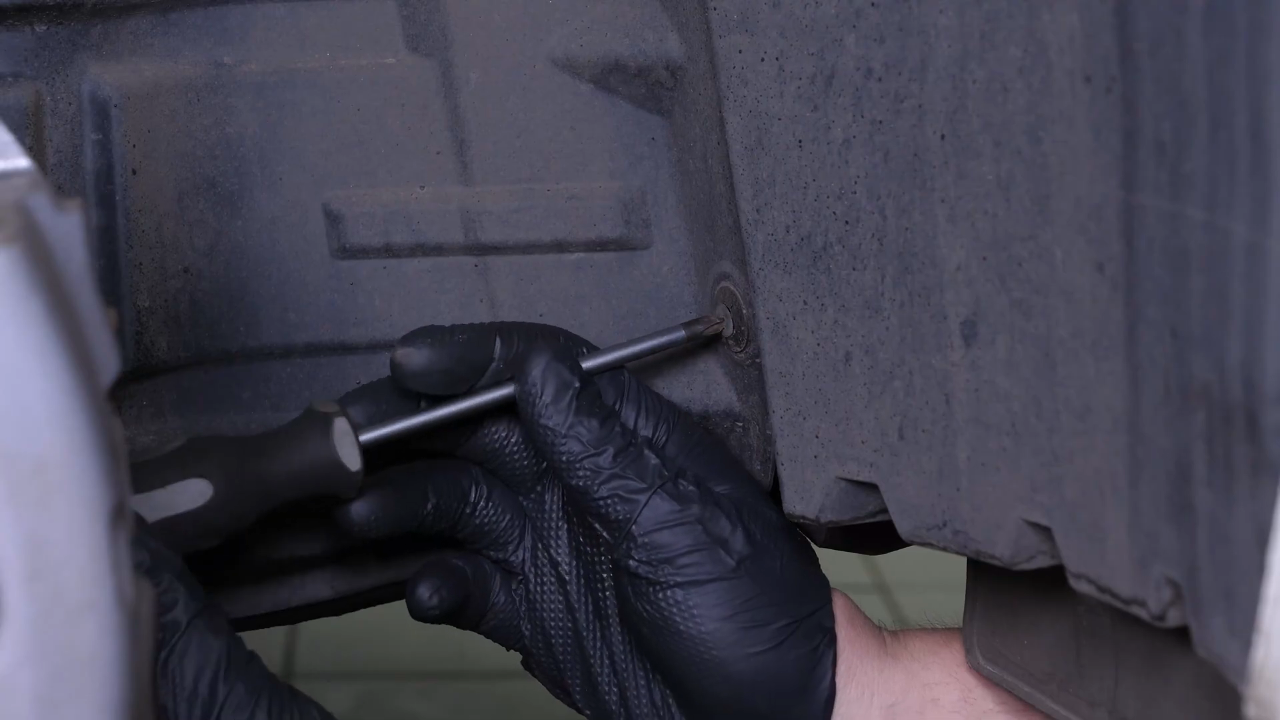 Access the oil filter