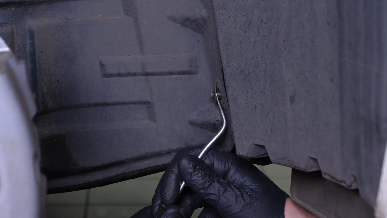 Access the oil filter