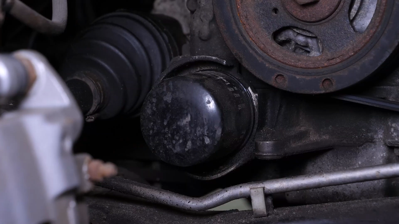 Access the oil filter