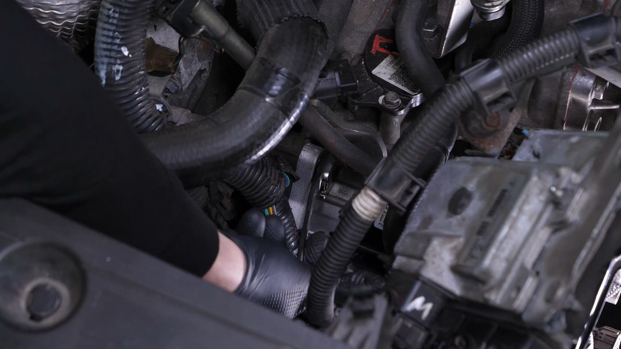 Tighten the bolts holding the starter