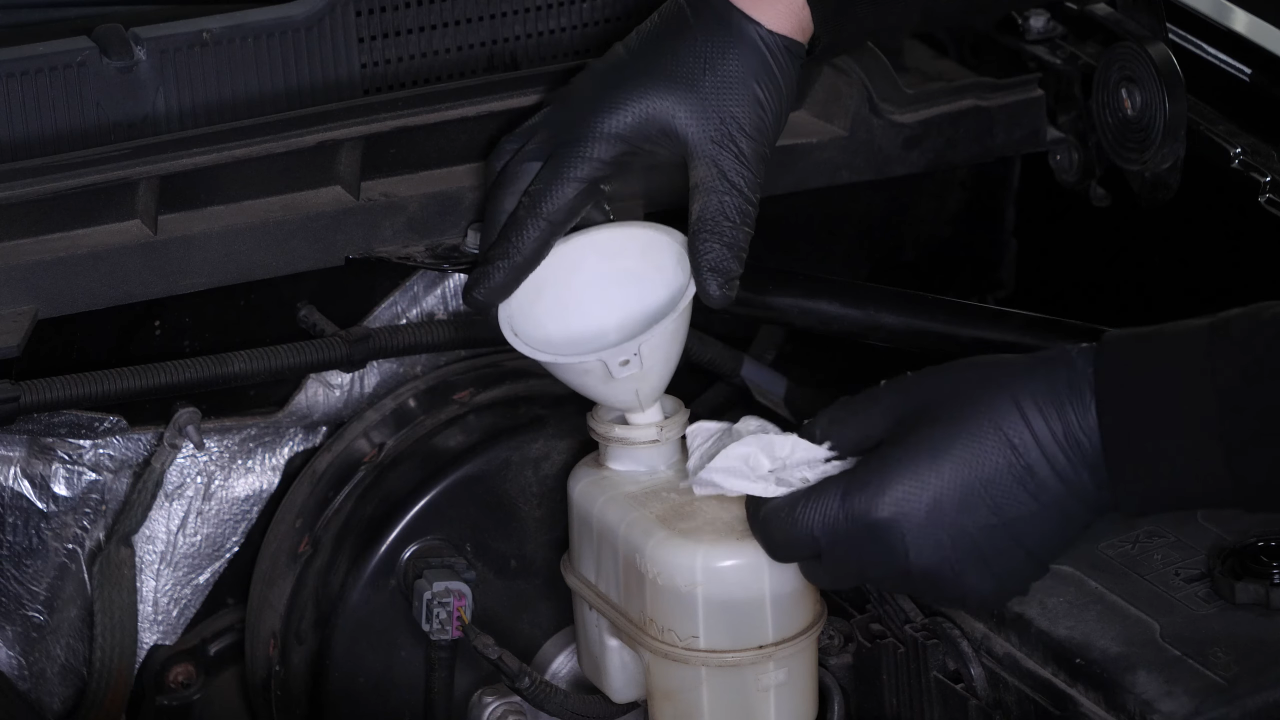Renew the brake fluid