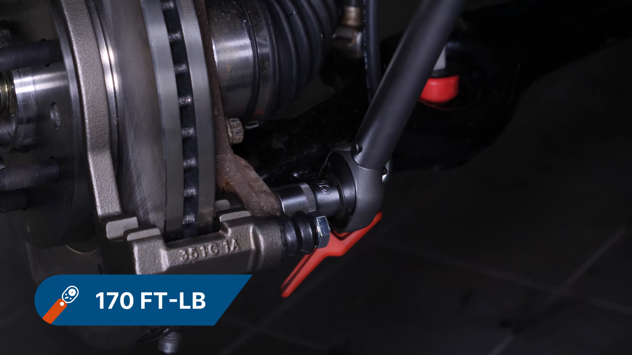 Put the brake caliper mount back on